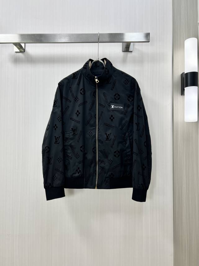 lv 2025Fw Early Spring New Stand Collar Casual Jacket Custom Cotton Canvas Fa