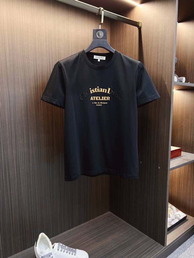 dior Dior 2025Ss Spring And Summer High Quality Mercerized Cotton Short Sleev