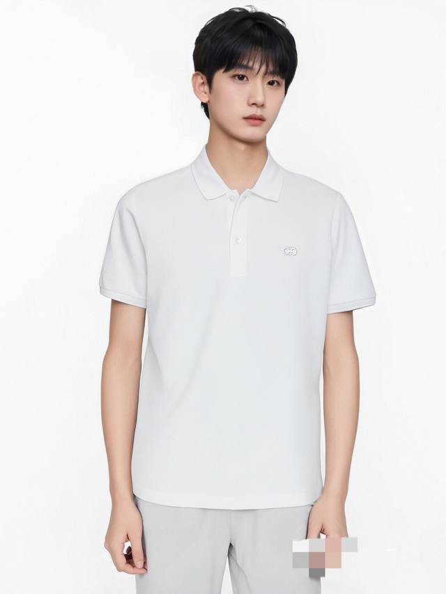 ouk Ferragamo Top Quality Men's Zipper Short-Sleeved Polo Shirt, Custom-Made,