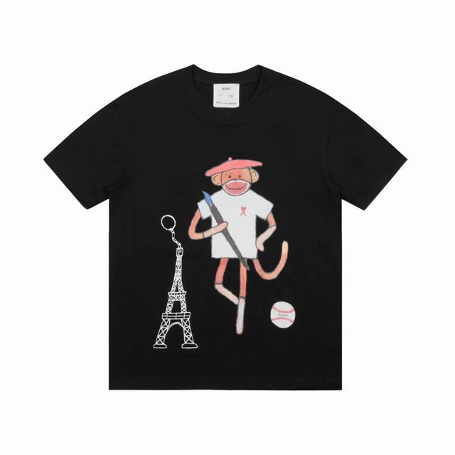 Top Quality Style Number 3119# Ami X Novo Limited Edition Love Monkey Pattern Sh