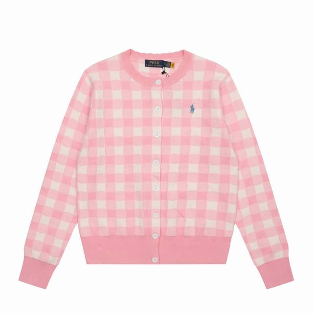 Top Quality Model Number Ds015# Ralph Lauren Plaid Jacquard Basic Pony Embroider