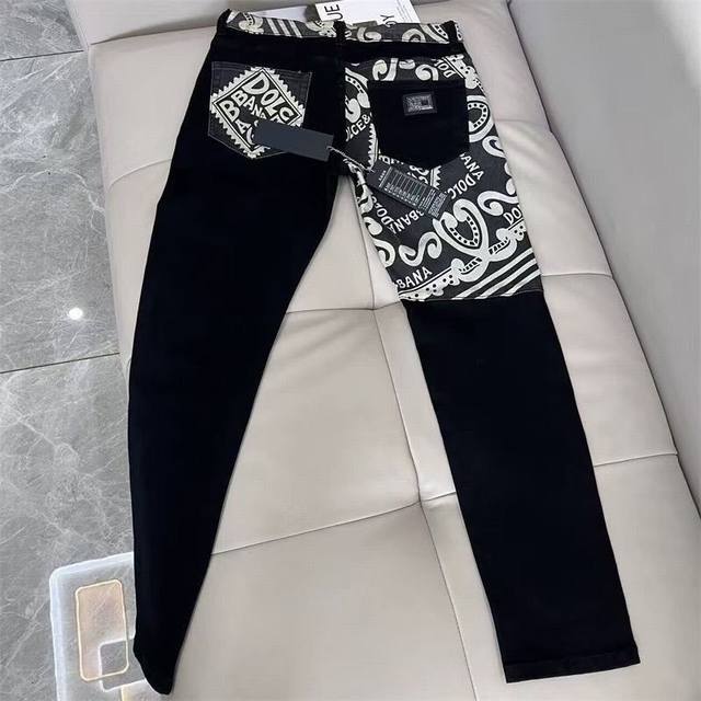 oc-712 Dg Dolce & Gabbana Printed Logo New Spring And Summer Thin Jeans Count