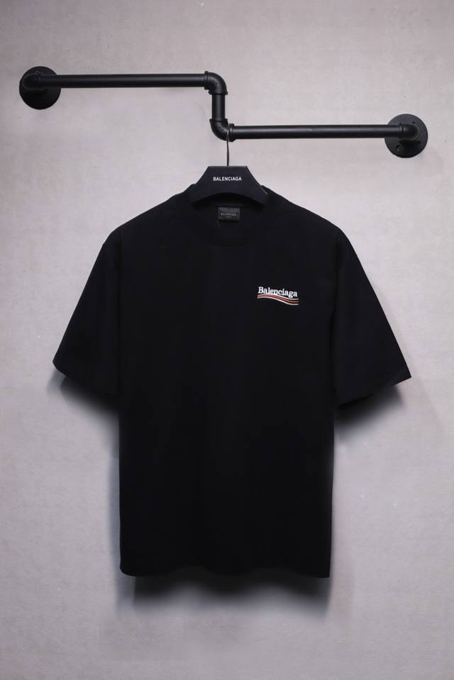 aeniaa Coke Embroidered Short-Sleeved T-Shirt Weight 240 Soft Fabric, Washed