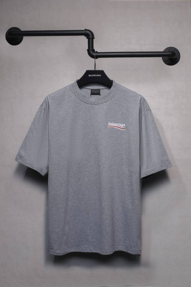 aeniaa Coke Embroidered Short-Sleeved T-Shirt Weight 240 Soft Fabric, Washed
