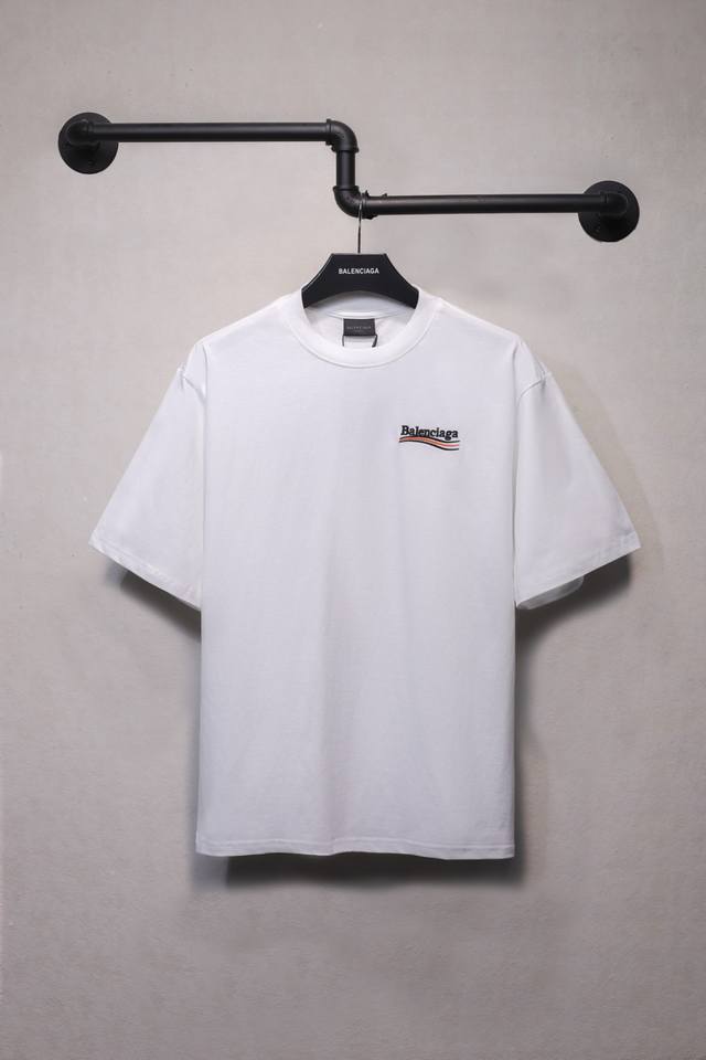 aeniaa Coke Embroidered Short-Sleeved T-Shirt Weight 240 Soft Fabric, Washed