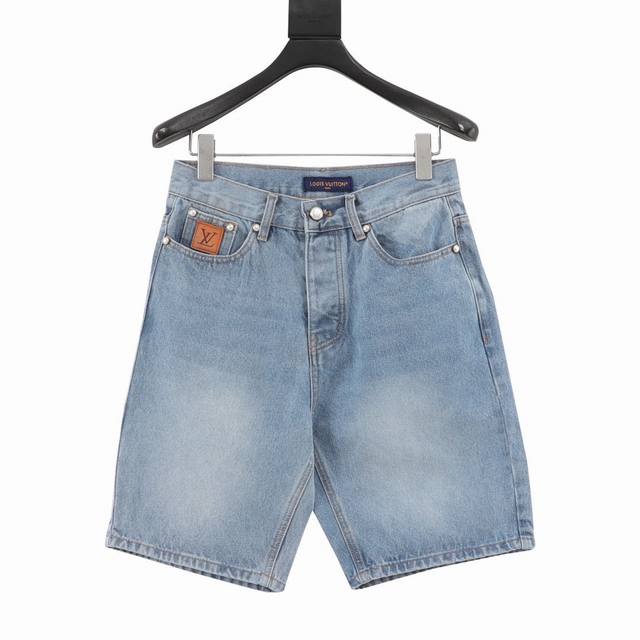 lv Louis Vuitton Embroidered Pocket Denim Shorts Made Of 430G Custom Denim Fa