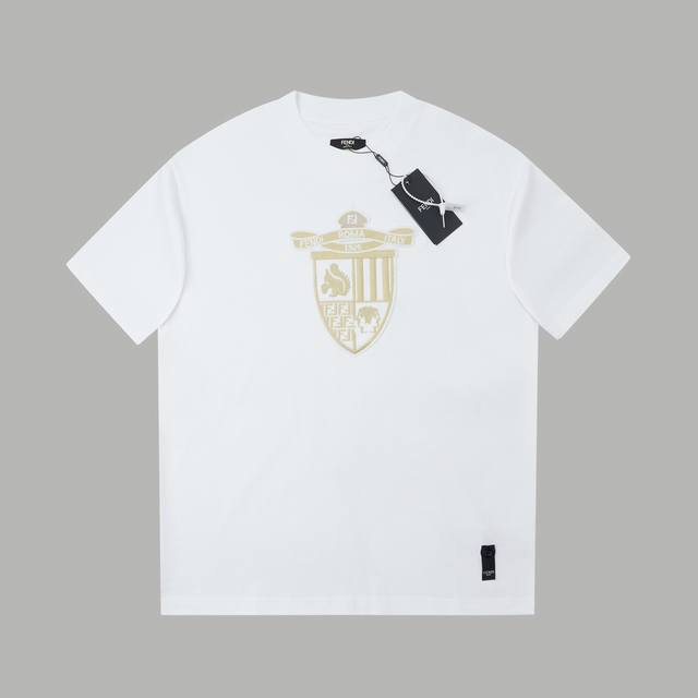 fend* Fenjia 2025Ss Early Spring New Embroidered Shield Squirrel Short Sleeve