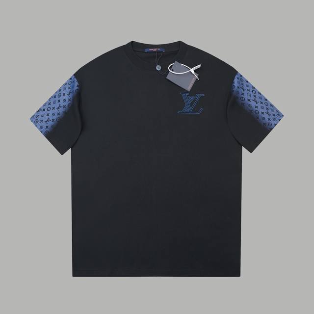 Louis Lv 25Ss Early Spring New Short Sleeve Contrast Lv Embroidery Short Sleeve