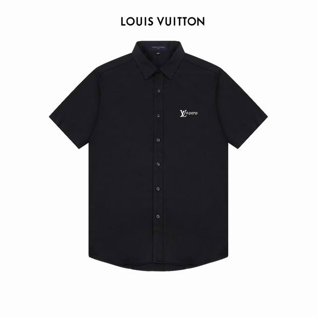 lv Logo Design High-Quality Short-Sleeved Shirt Matching Fabric With Dyeing T