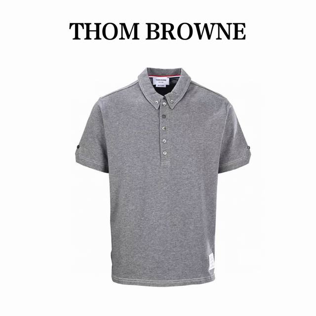 thom Browne Tb Contrast Stitching Short-Sleeved Polo Shirt Made Of G Tb Speci