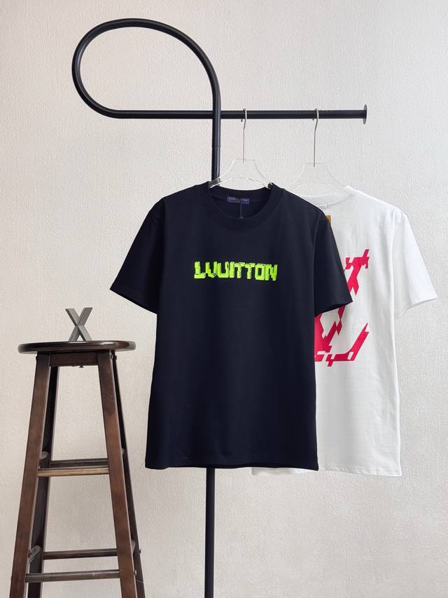 Style No. Xb60 Lv New Style Chest Letter Back Logo Print Round Neck Short Sleeve