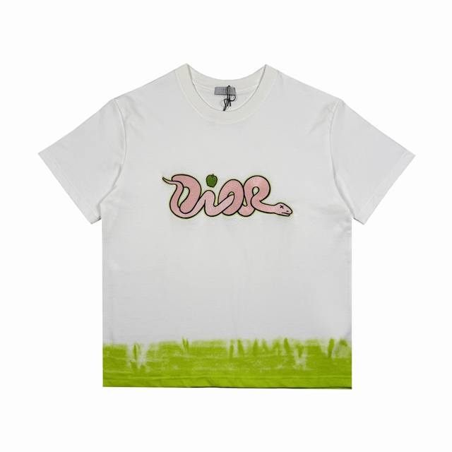cd Year Of The Snake Embroidery Gradient Short Sleeves Size Xs-L