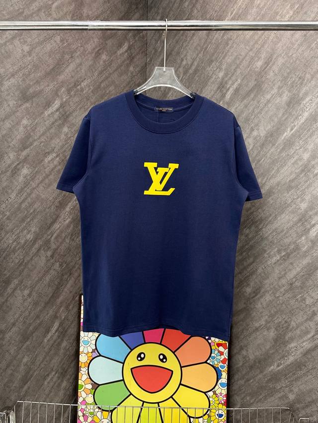 Style Number G58 Lv Foamed Letter Icon Round Neck Short Sleeves Louisvuitton Off