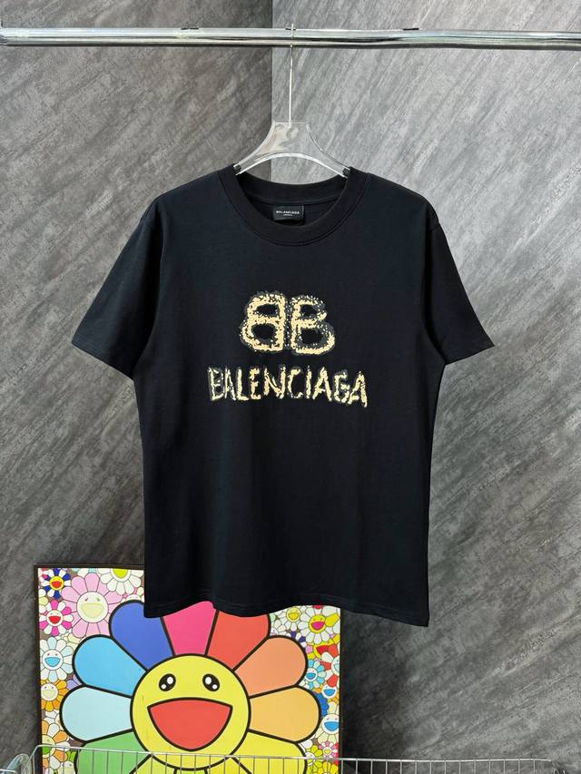 Style Number G12 Paris Double B Graffiti Round Neck Short Sleeves Balenciaga Off
