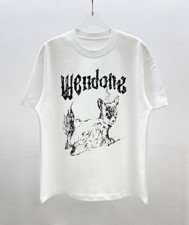 we11Done New Style With Creative Monster Letter Prints Double Yarn Fine Spun