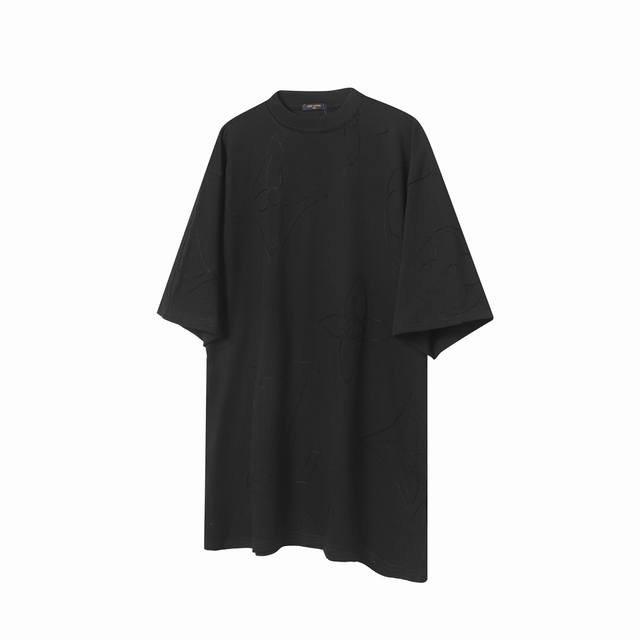 l64 Lv Louis Vuitton 25Ss Chain Embroidery Short Sleeve T-Shirt Process Descr