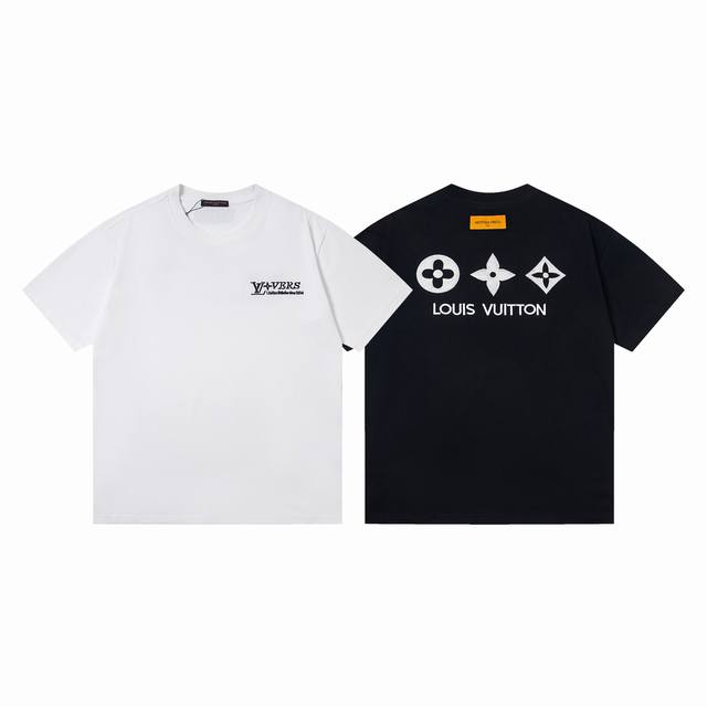 Style No. Y166 Louis Vuitton New Short-Sleeved Embroidered Letters 270G Pure Cot