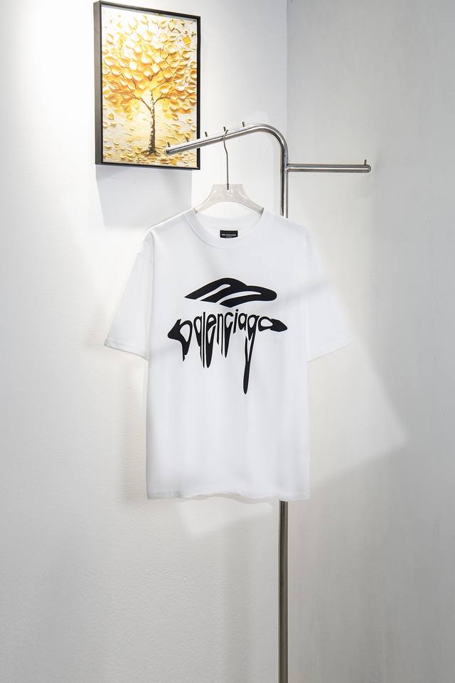 Style No. Y171 Balenciaga Classic 3M Wave Print Short-Sleeved T-Shirt Serious 28