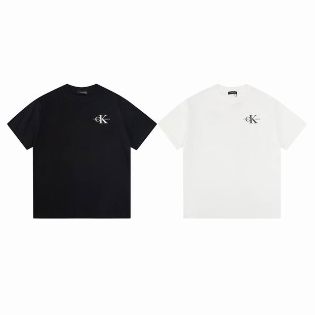 Style M225 Ck Small Label Short Sleeve Calvin Kleinck Men And Women Couple Casua