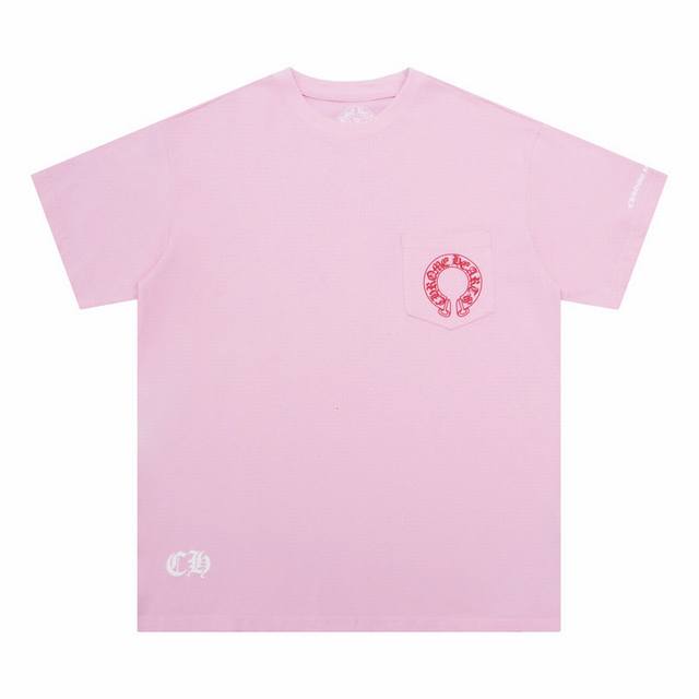 High Version Chrome Hearts Horseshoe Cross Foam Print Short Sleeves With Chest P