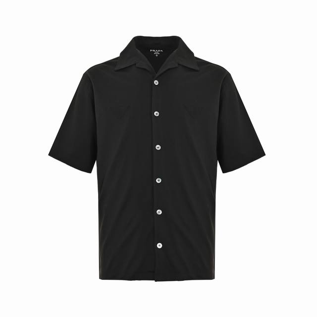 prada Prada 25Ss Cloth Label Button Short-Sleeved Shirt Authentic 9650 Purcha