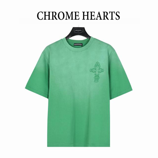 chromehearts Chromehearts 25Ss Cross Patch Embroidery Washed Hole Short-Sleev