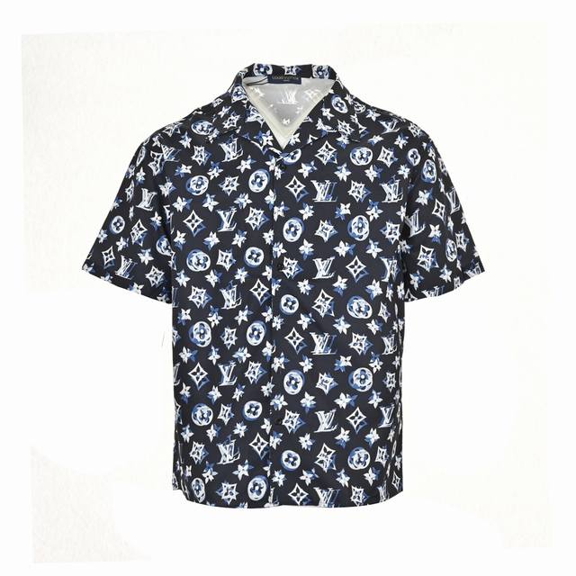 louis Vuitton 24Ss Full-Print Overlapping Monogram Short-Sleeved Shirt Import