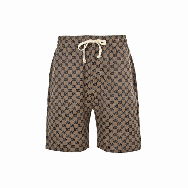 gucci Gucci Gg Full Print Jacquard Old Flower Shorts Interlocking Double G Pr