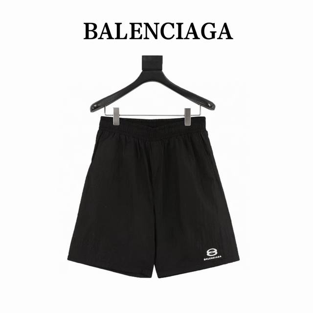 balenciaga Balenciaga Embroidered Logo Shorts The Fabric Is Made Of Custom Wo