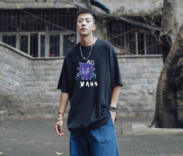 New Summer Arrival Vans Little Monster Graffiti Cartoon Short-Sleeved T-Shirt De