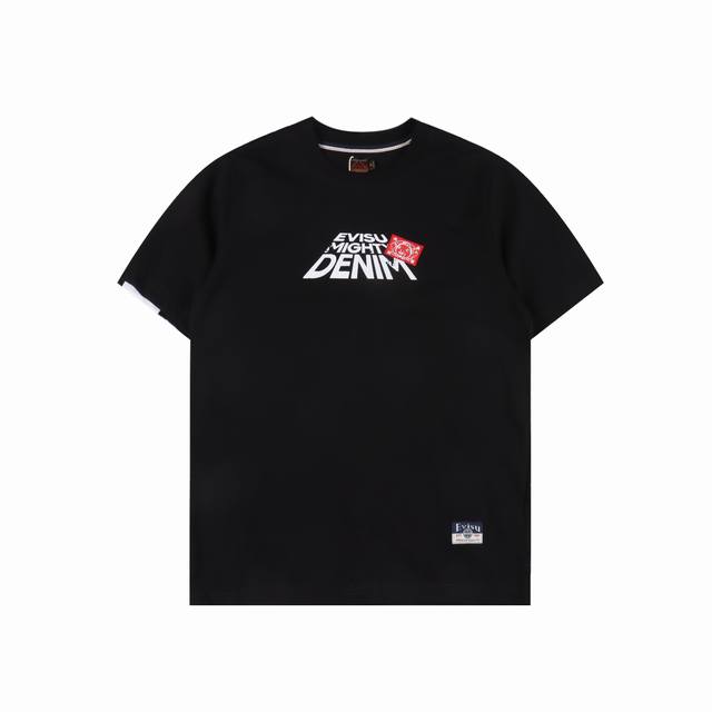 evisu Fushen 25Ss White Large M Printed Short Sleeves Evisu Fushen Men's 2025