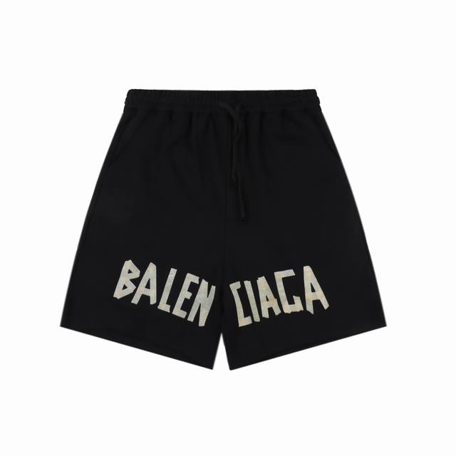 balenciaga Balenciaga Tape Print Shorts The Fabric Is Made Of Customized 380G