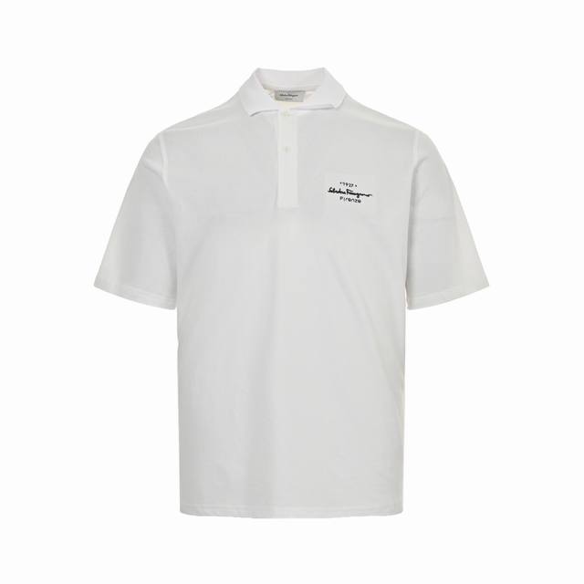 ferragamo 24Ss Polo Shirt With Small Logo Embroidered On The Chest Custom-Mad