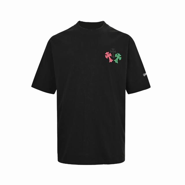 chrome Hearts Chrome Hearts Colorful Full Leather Logo Cross Short Sleeves Di
