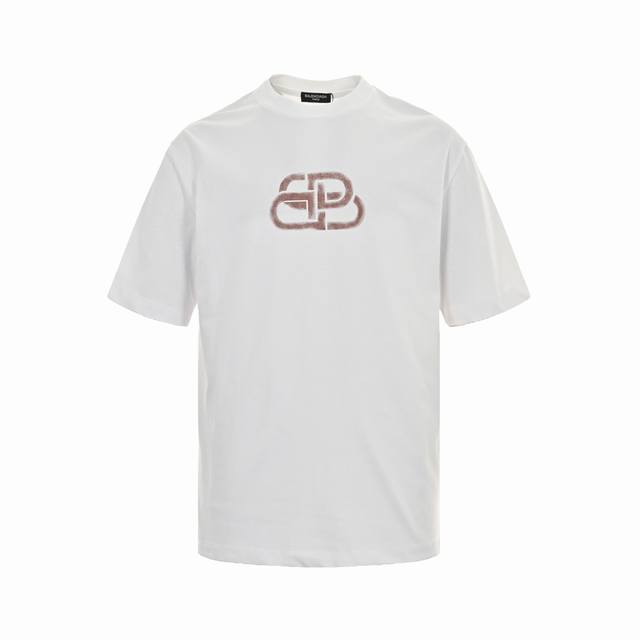 balenciga Balenciga 24Ss Distressed Lock Print Short Sleeves Irregular Letter