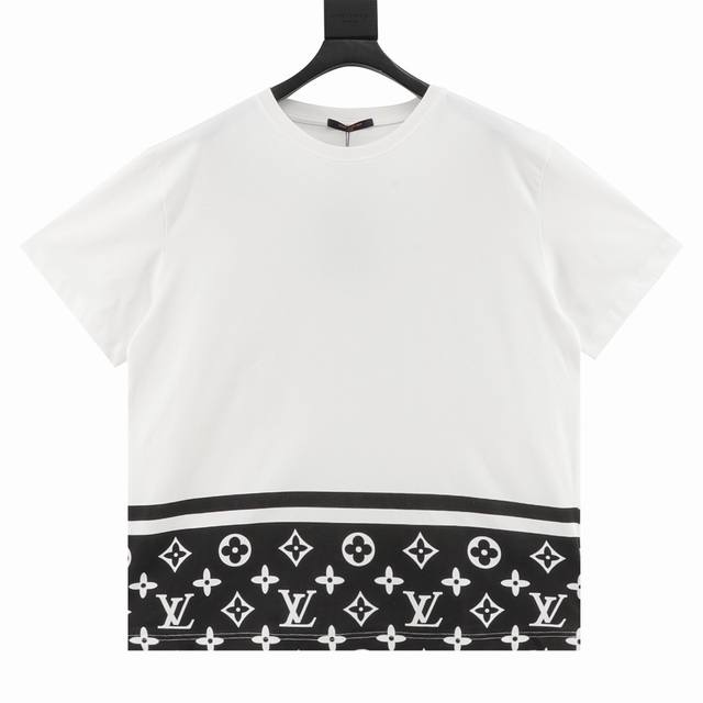 louis Vuitton Louis Vuitton Classic Hem Monogram Print Short Sleeves With A M