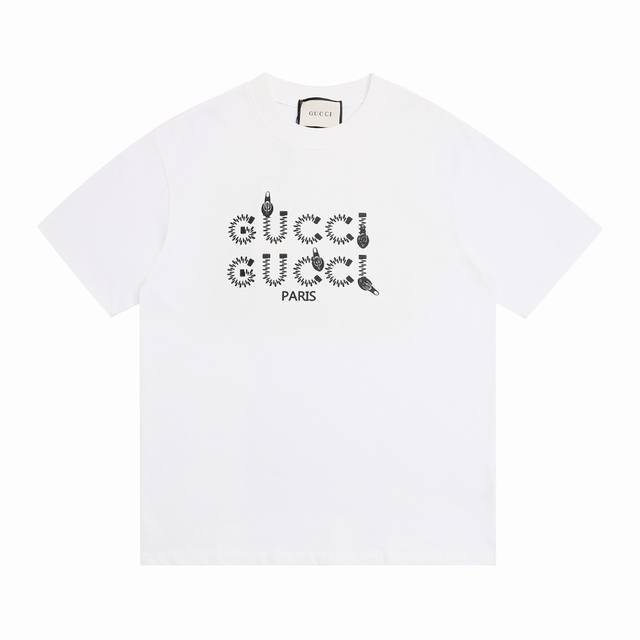 New Arrival High Version Gucci Silicone Zipper Printed Short Sleeves Highest Ver