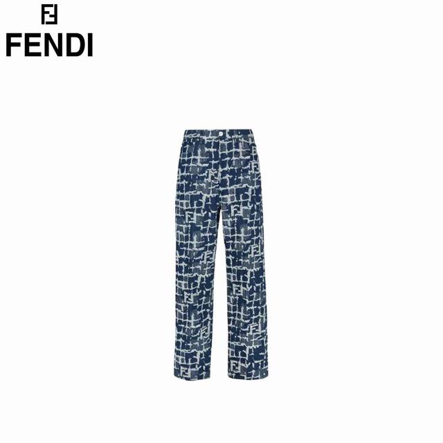 fendi Fendi 24Fw Tassel Jacquard Wide-Leg Jeans Same Style As Wang Yuan In 20