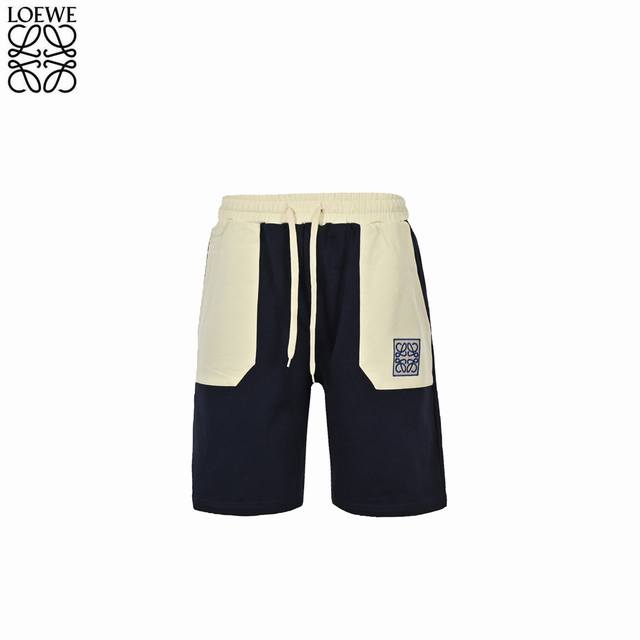 loewe 24Ss Chinchilla Embroidered Patchwork Shorts The Lining Is Fully Hemmed