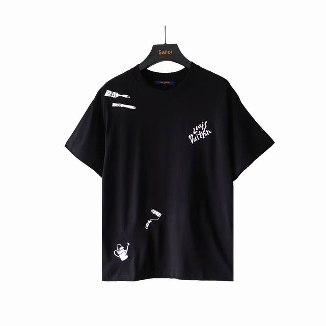 Actual Shot Details + Size Chart Louis Vuitton 24Ss Tool Embroidery Short Sleeve