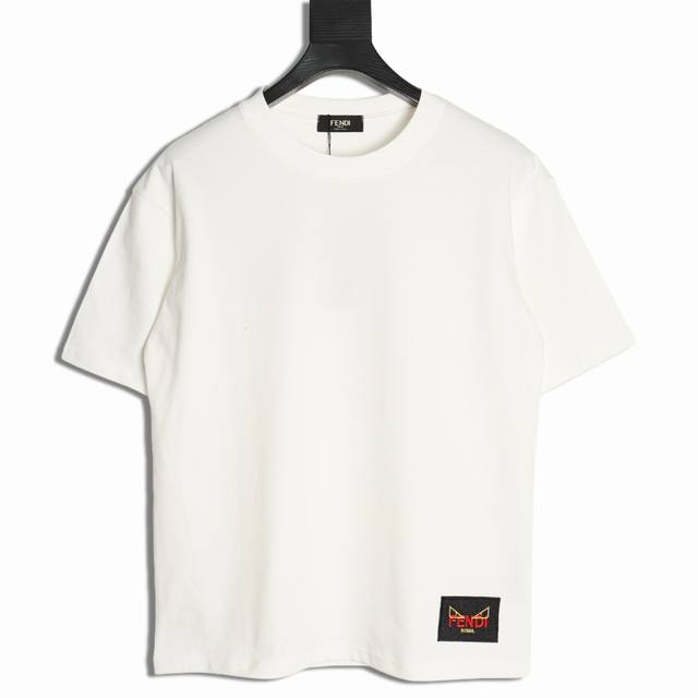 fendi Fendi 25Ss Hem Label Short-Sleeved T-Shirt The Fabric Is Made Of Custom