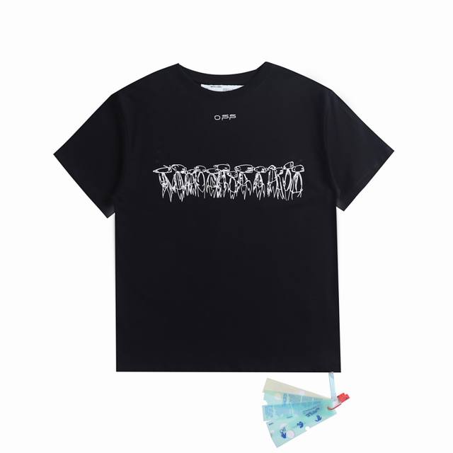 High Version Off-White Cartoon Gradient Arrow Print Short-Sleeved T-Shirt For Me