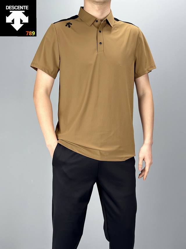 2025 Descente Ice Silk Seamless Comfortable Sunscreen Antibacterial Polo Uses