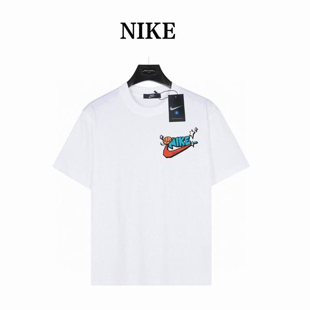 nike Chest Nike Basketball Painted Letter Print Small Logo Style: Nk05 White