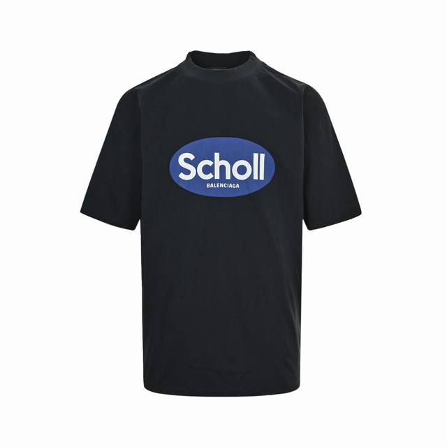 balenciaga Scholl Joint Series Letter Round Neck Short Sleeves The Fabric Is