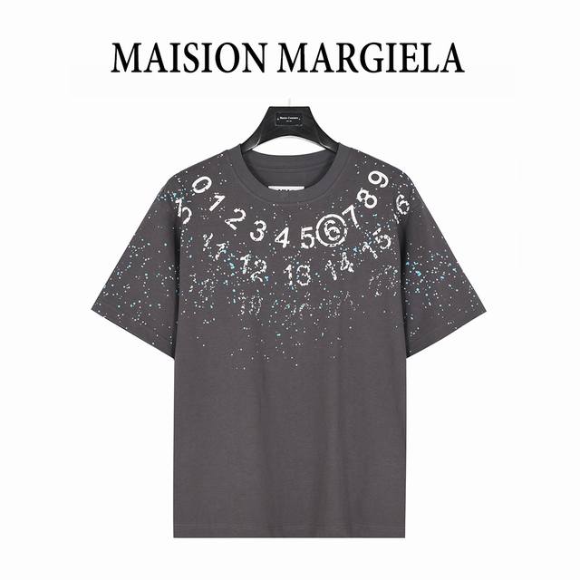 maisonmargiela Margiela Digital Ink Spot Print Short-Sleeved T-Shirt Heavy Co