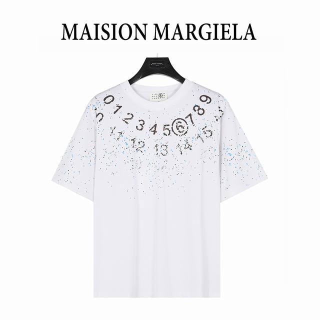 maisonmargiela Margiela Digital Ink Spot Print Short-Sleeved T-Shirt Heavy Co