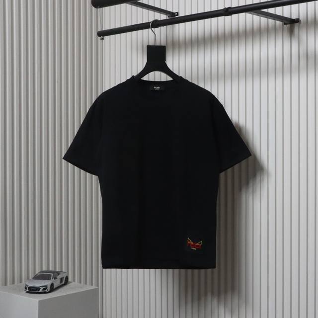 fendi Fendi 25Ss Hem Label Short-Sleeved T-Shirt Fabric Is Customized 240G 26