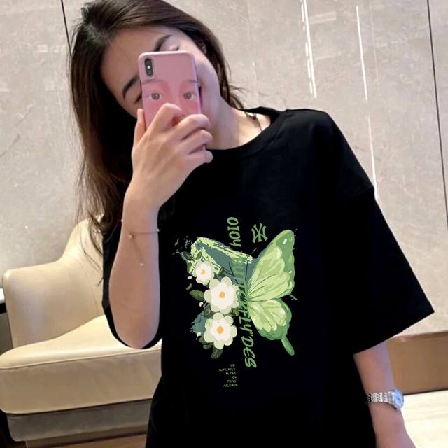 New Mlb-Ny Yang Ji Classic Short Sleeve T-Shirt Simple Personality Brand Recogni