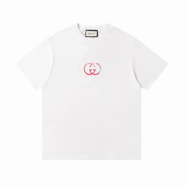 New Arrival High Version Gucci Red Ghost Short Sleeve Launching Sports Items Emb